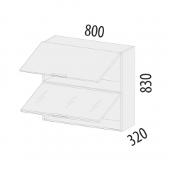 Шкаф-витрина кухонный с системой плавного закрывания Дакота 103.09